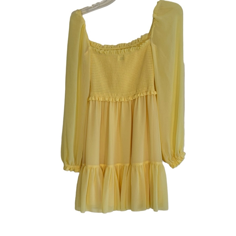 Aritzia/Wilfred Tempest Tiered Chiffon Mini Dress - Picture 4 of 6